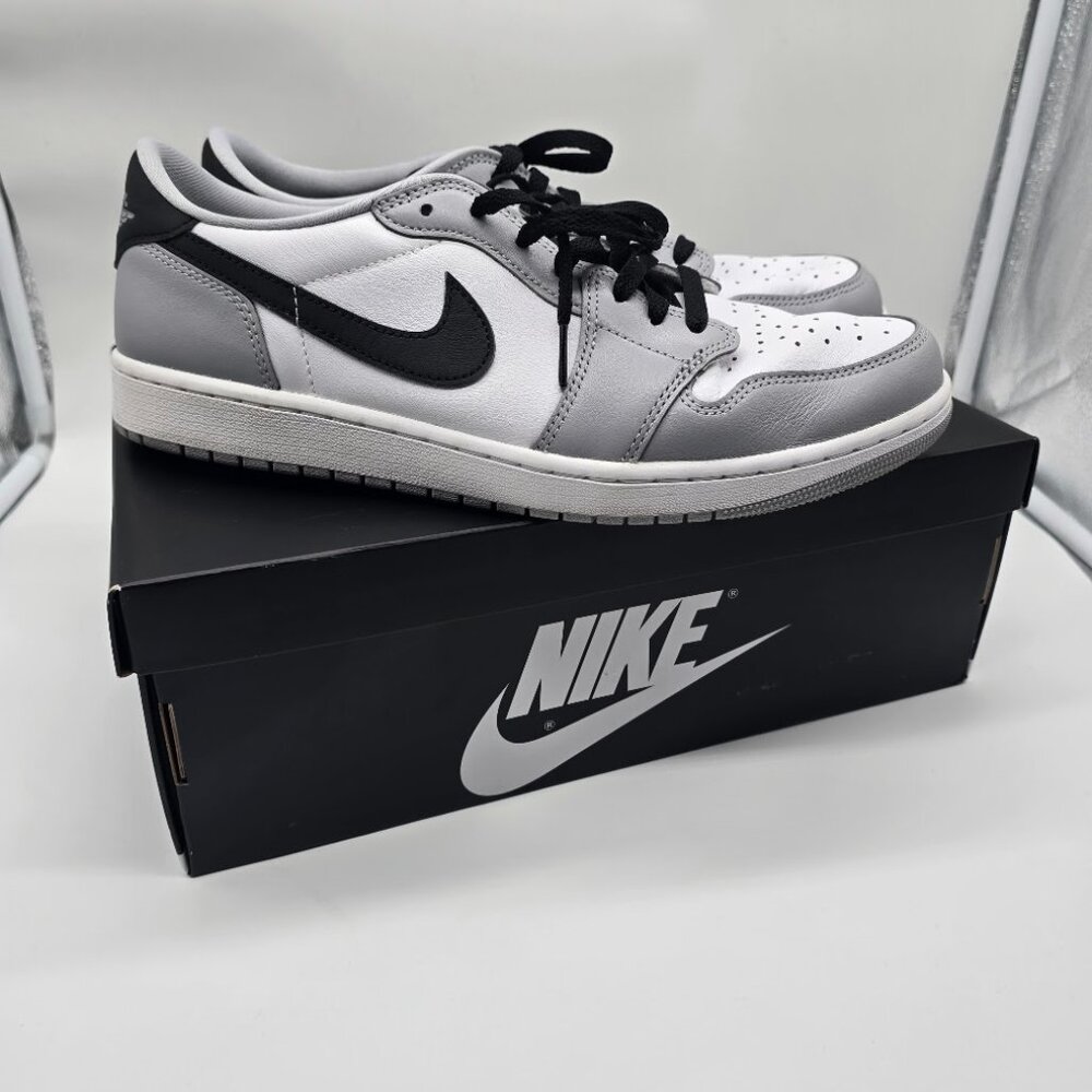 Nike Air Jordan 1 Retro Low OG White Black Wolf Grey Men's 12